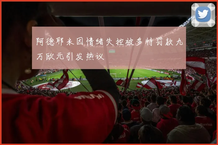 阿德耶米因情绪失控被多特罚款九万欧元引发热议